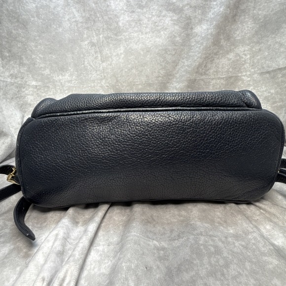 Michael Kors Zip Backpack Large Pebble Leather Navy Blue 14\